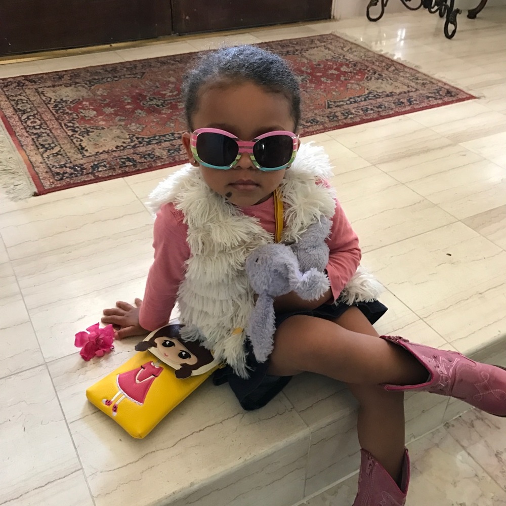 Toddler girls shingled vest